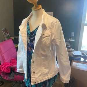 White Jean Jacket w/ embellishments